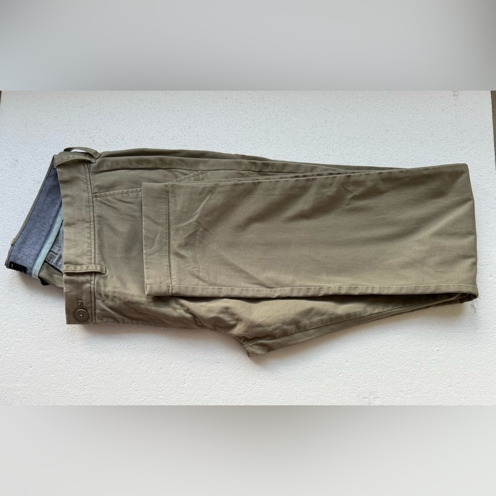 J CREW 250 FIT CHINO PANTS AIRCRAFT SURPLUS  GREEN 32X34 - Picture 4 of 5